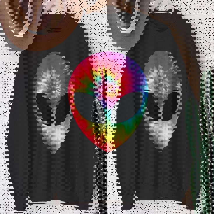 宇宙人 エイリアン Ufo ヒッピー タイダイ スウェットシャツ 年配の女性への贈り物