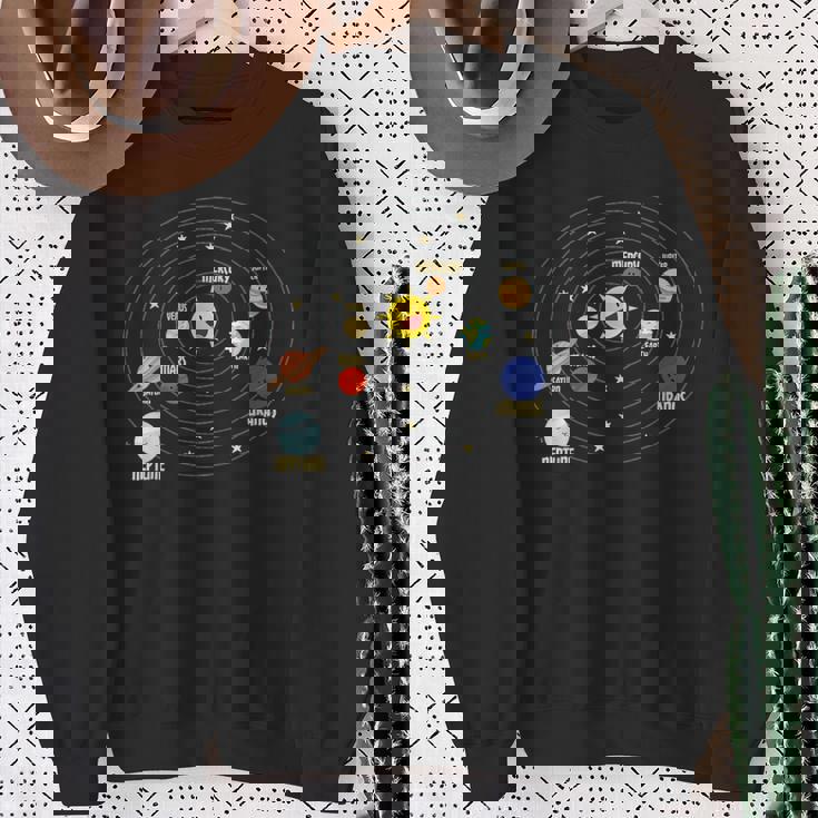 宇宙飛行士 宇宙 惑星 太陽系 スウェットシャツ 年配の女性への贈り物