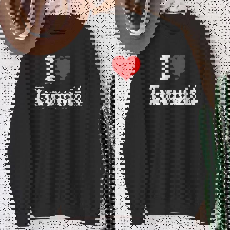 川崎市 I Heart Kawasaki I Love Kawasaki スウェットシャツ 年配の女性への贈り物