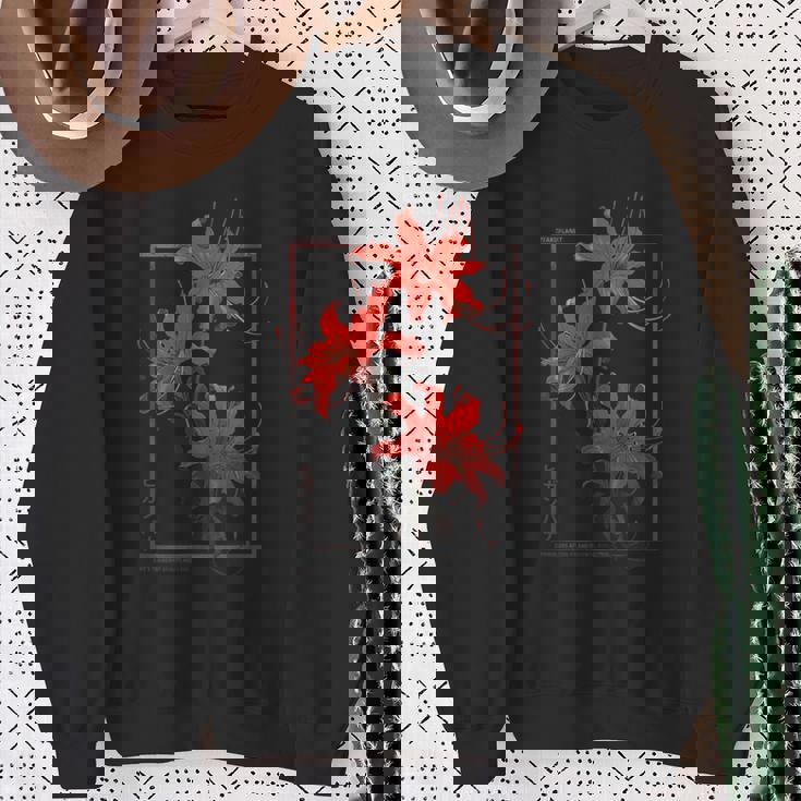 彼岸花 または 曼珠沙華 グランジ 日本の アニメ 美学 スウェットシャツ 年配の女性への贈り物