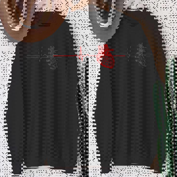 心臓専門医ハートビート Ekg Ecg 心臓心臓病看護師ギフト スウェットシャツ 年配の女性への贈り物