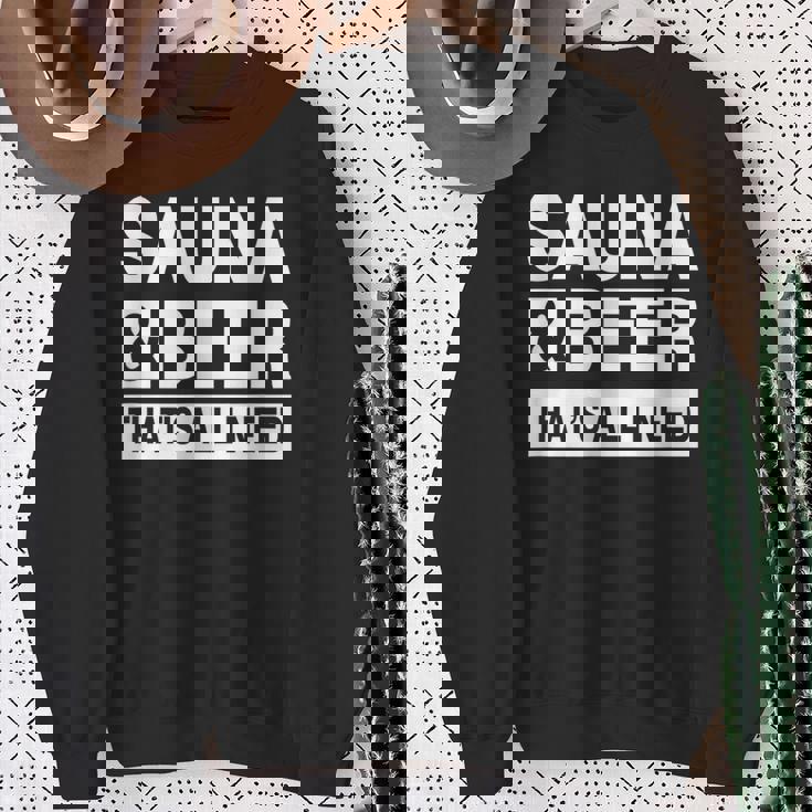 必要なのはサウナ&ビール スウェットシャツ 年配の女性への贈り物