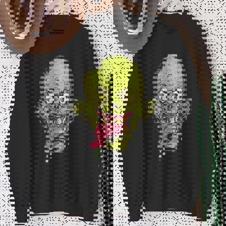 怖いゾンビtシャツハロウィンボーイズキッズフェイスゾンビ スウェットシャツ 年配の女性への贈り物