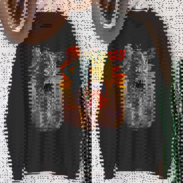 怪獣 ブロッコリー トマト 野菜 アニメ スウェットシャツ 年配の女性への贈り物