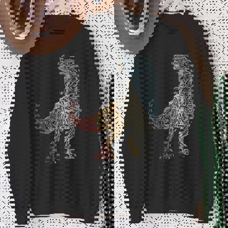 恐竜 レトロスタイル ビンテージ スウェットシャツ 年配の女性への贈り物