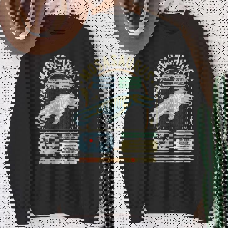 恐竜の事実 モササウルスの科学と解剖学のギフト スウェットシャツ 年配の女性への贈り物