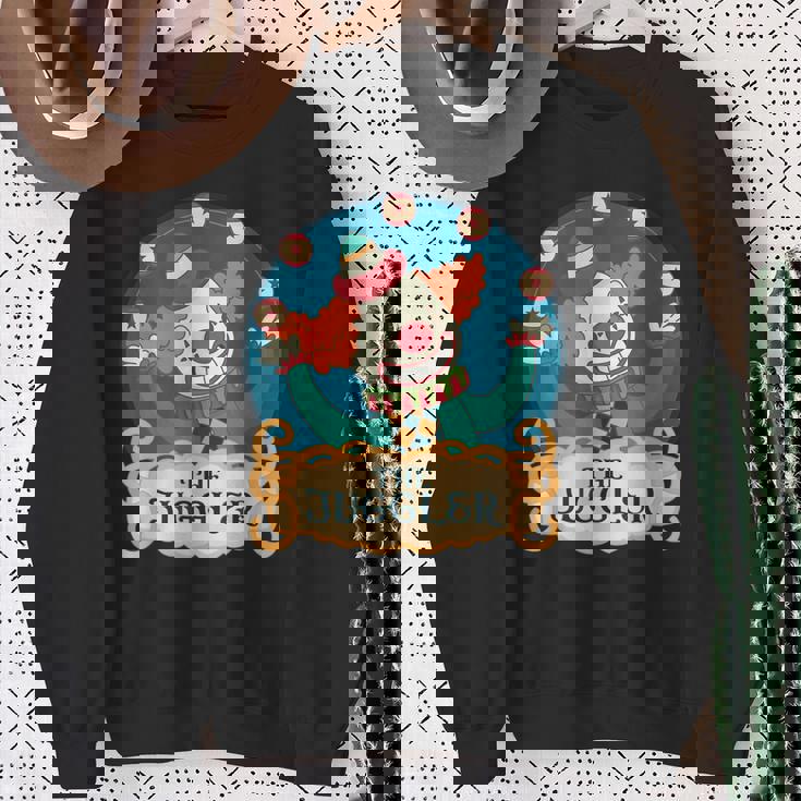 愉快なピエロ ジャグリングボール ジャグラー プロ仕様 ジャグラー スウェットシャツ 年配の女性への贈り物