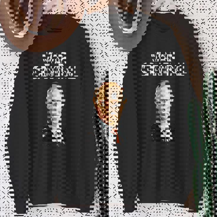 戦争犯罪者プーチン反ウラジミールプーチン スウェットシャツ 年配の女性への贈り物