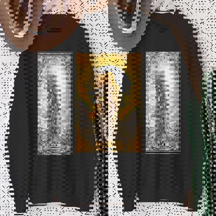 戦士の女神アテナ ギリシャ神話 タロットカード スウェットシャツ 年配の女性への贈り物