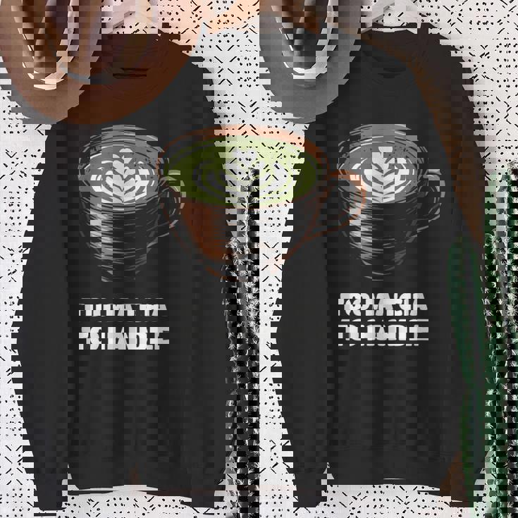 抹茶過ぎてラテ好きの抹茶 日本茶ラテ スウェットシャツ 年配の女性への贈り物