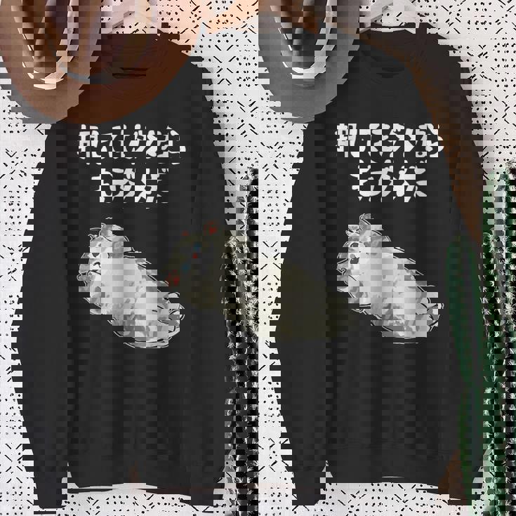 押してもダメならもうダメだ ネタ ことわざ 格言 慣用句 ジョーク ギャグ ダジャレ ツッコミ 猫 おもしろ スウェットシャツ 年配の女性への贈り物