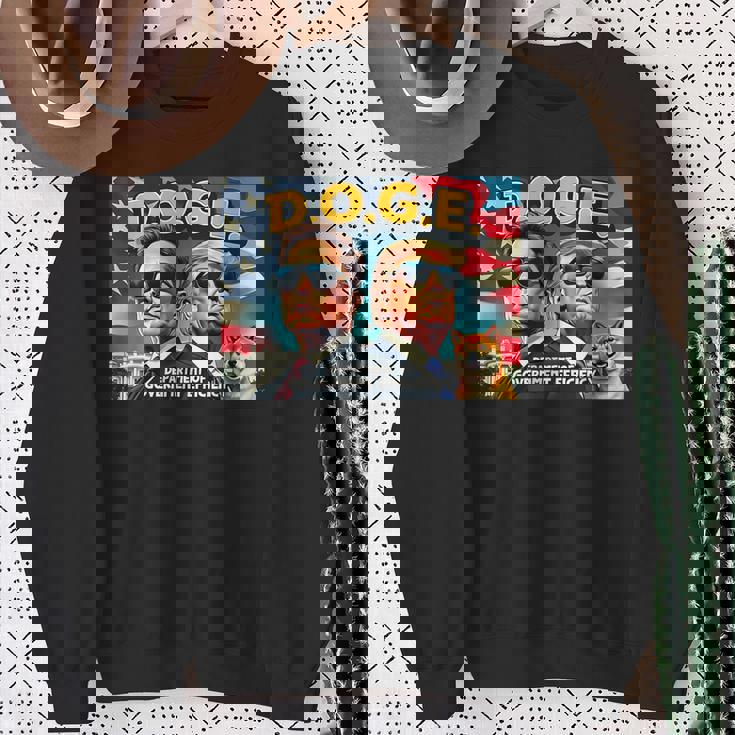 政府効率省 イーロン・マスク・ドナルド・トランプ スウェットシャツ 年配の女性への贈り物