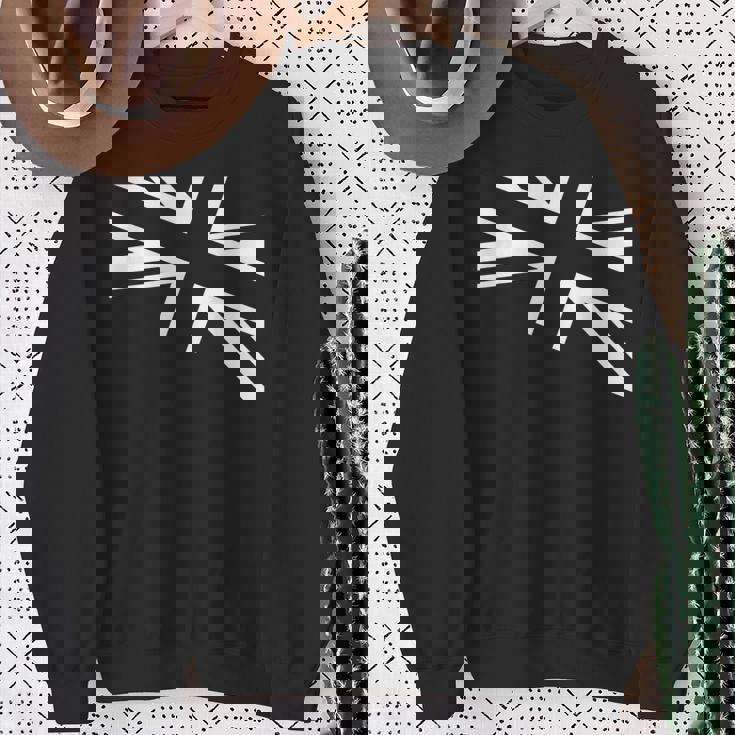 旗愛好家のためのユニオンジャックのホワイトデザイン。 スウェットシャツ 年配の女性への贈り物