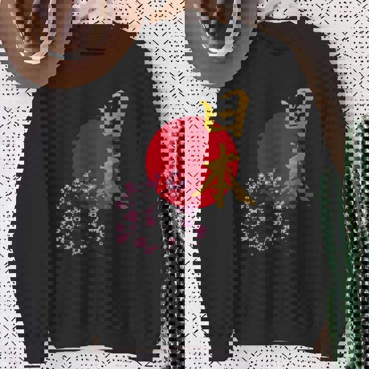 日本- 書道アート 伝統的なデザイン、ユニークなお土産 スウェットシャツ 年配の女性への贈り物