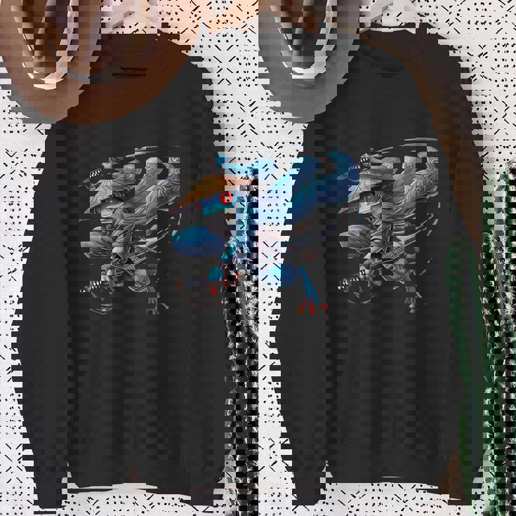 日本の侍カエルの戦士忍者ヴィンテージtシャツ メンズ スウェットシャツ 年配の女性への贈り物