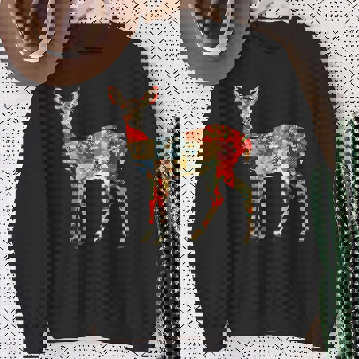 日本の折り紙 奈良鹿日本ファン向け 奈良鹿 スウェットシャツ 年配の女性への贈り物