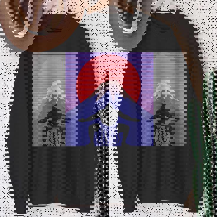 日本の相撲力士は、日本のマワシで 富士山の美学 スウェットシャツ 年配の女性への贈り物