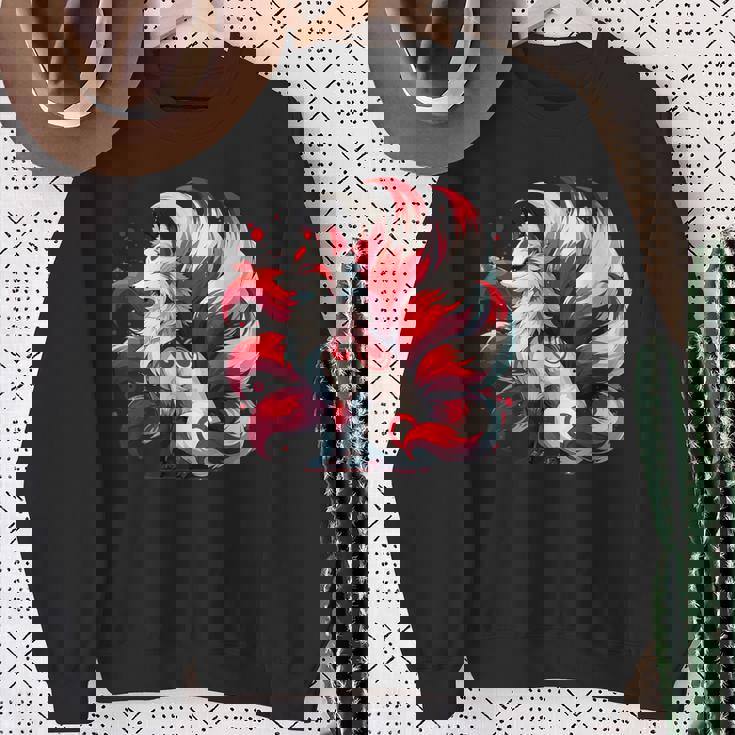 日本アニメ キツネ 九尾 スウェットシャツ 年配の女性への贈り物