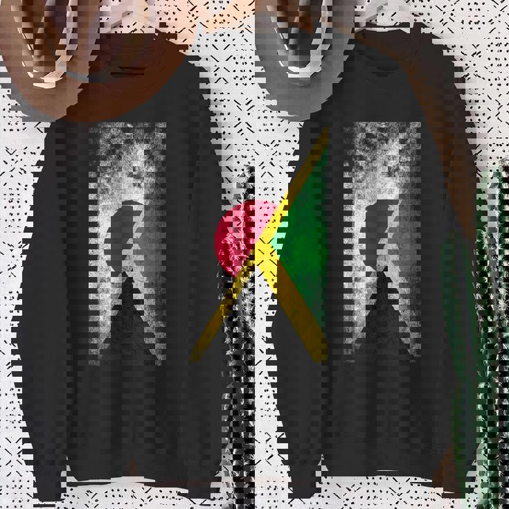 日本ジャマイカの国旗 ジャマイカ。 スウェットシャツ 年配の女性への贈り物