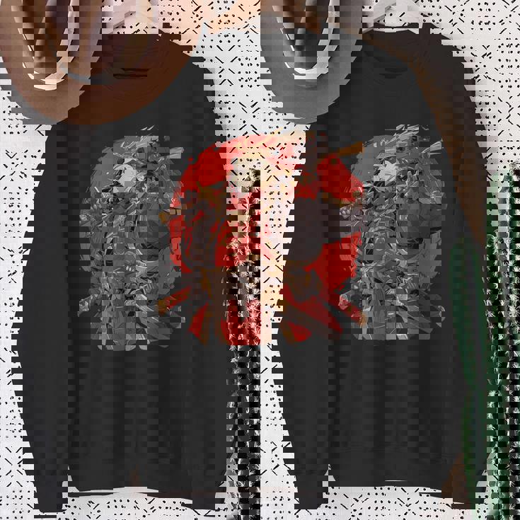 日本美術 パンダ 忍者 浮世絵 アニメ風 サムライパンダ スウェットシャツ 年配の女性への贈り物