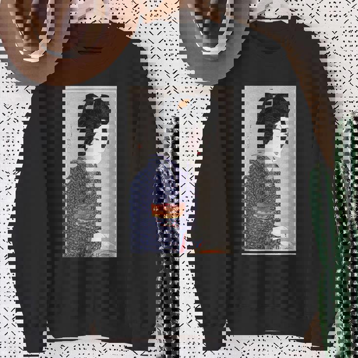 日本美術 芸者 日本木版 新版画美人画 スウェットシャツ 年配の女性への贈り物