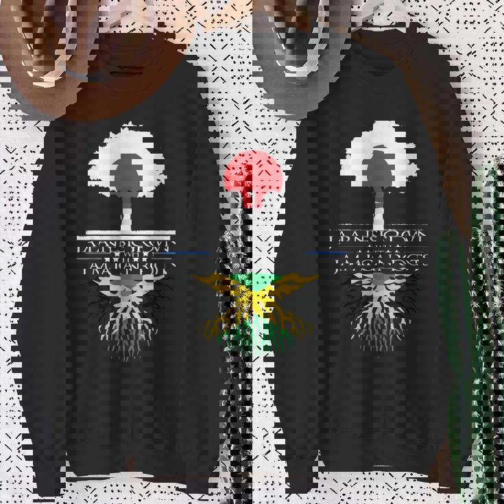 日本育ちのジャマイカ人のルーツ 日本ジャマイカ家系図 スウェットシャツ 年配の女性への贈り物