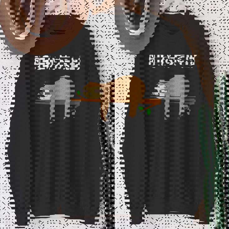 明日から本気出す 怠惰 ナマケモノ面白い スウェットシャツ 年配の女性への贈り物