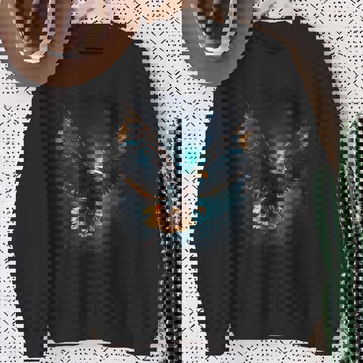 星空の雄大な鷲 スウェットシャツ 年配の女性への贈り物