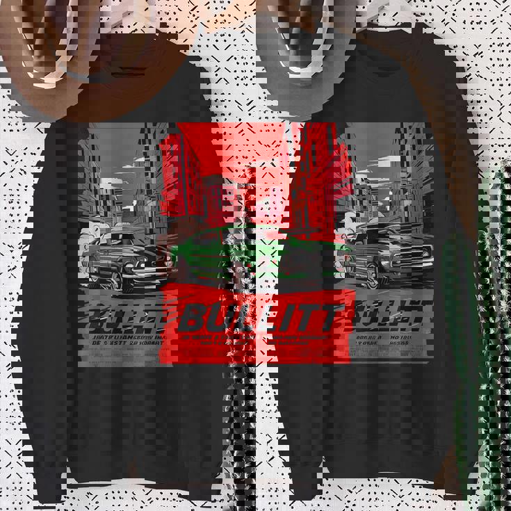 映画 ブリット マッスルカー イラスト スウェットシャツ 年配の女性への贈り物