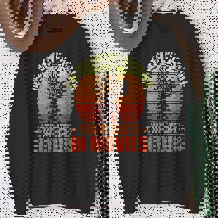 映画で味を判断する 映画ファン 映画 シネマ スウェットシャツ 年配の女性への贈り物