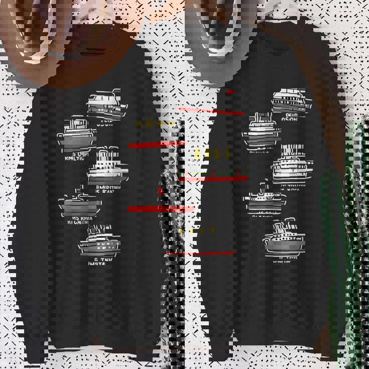 有名なクルーズ船 Rms タイタニック ブリタニック ポセイドン カルパチア スウェットシャツ 年配の女性への贈り物