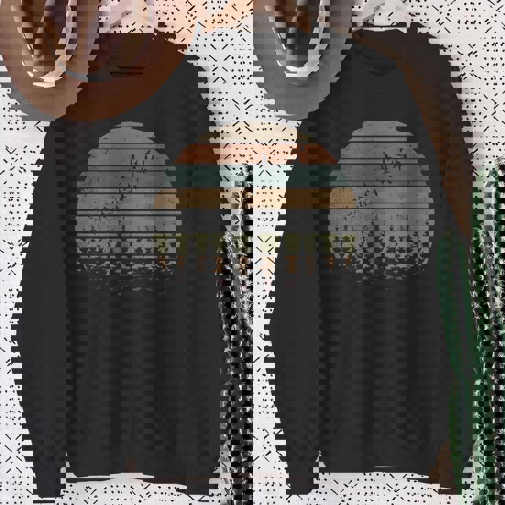 木 屋外 自然 鳥 レトロ 森 スウェットシャツ 年配の女性への贈り物