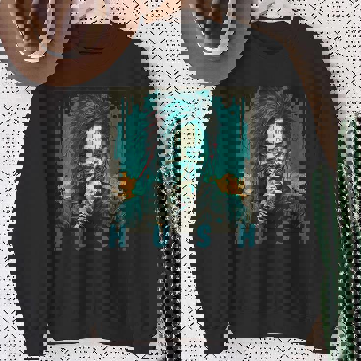 未来的なデザインを見せるサイバーパンクガール スウェットシャツ 年配の女性への贈り物