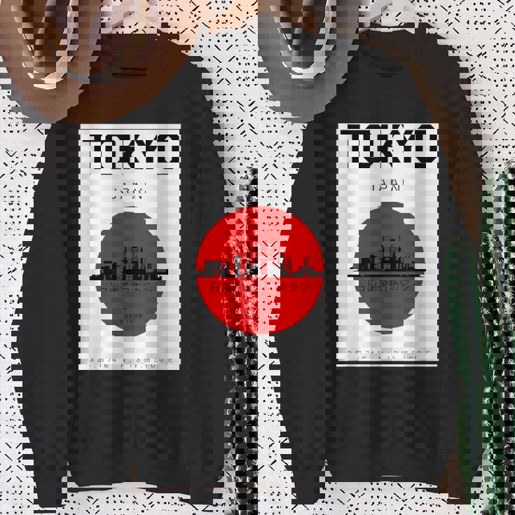 東京都 日本スタイル グラヒック 日本文化 スウェットシャツ 年配の女性への贈り物