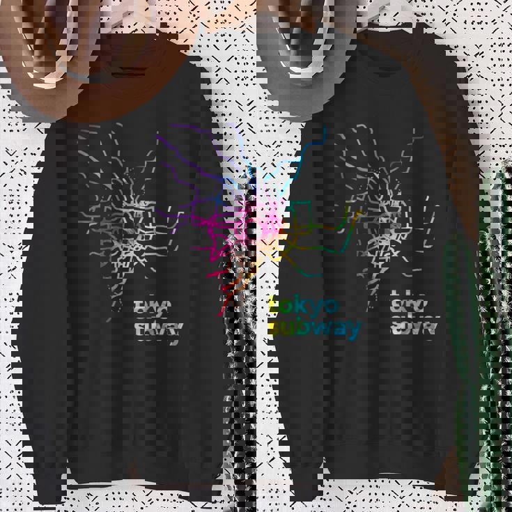 東京都メトロ地下鉄地図レトログルービー スウェットシャツ 年配の女性への贈り物