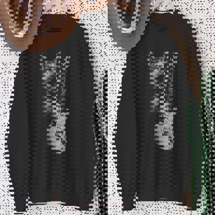 柴犬 ギターを弾く ロックミュージック 犬好き スウェットシャツ 年配の女性への贈り物