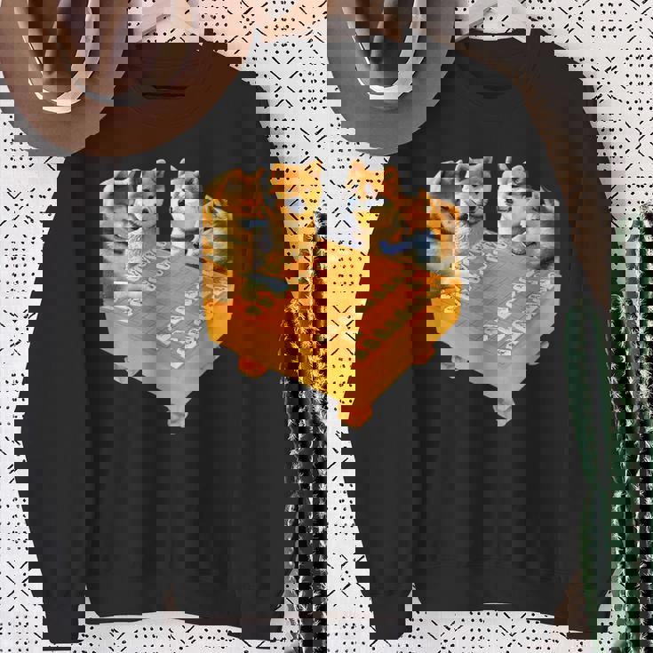 柴犬 将棋 イヌ 面白いtシャツ おもしろ 面白い 服 グッズ ネタ ウケ狙い メンズ 棋士 おもしろグッズ スウェットシャツ 年配の女性への贈り物