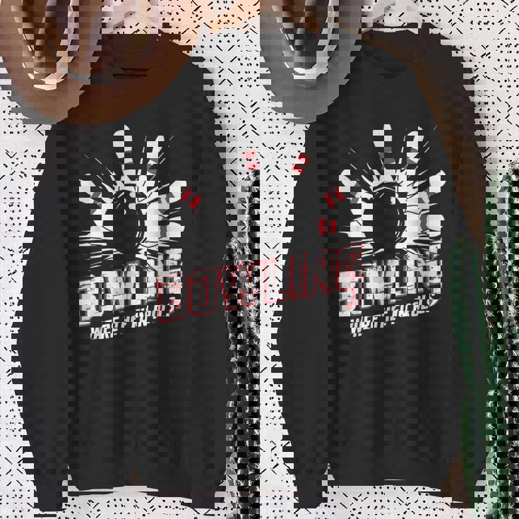 楽しいロールスボーリング パンヴィンテージボウリングボール スウェットシャツ 年配の女性への贈り物