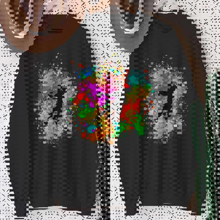 樹脂ボール付きのクールなハンドボールプレーヤー スウェットシャツ 年配の女性への贈り物