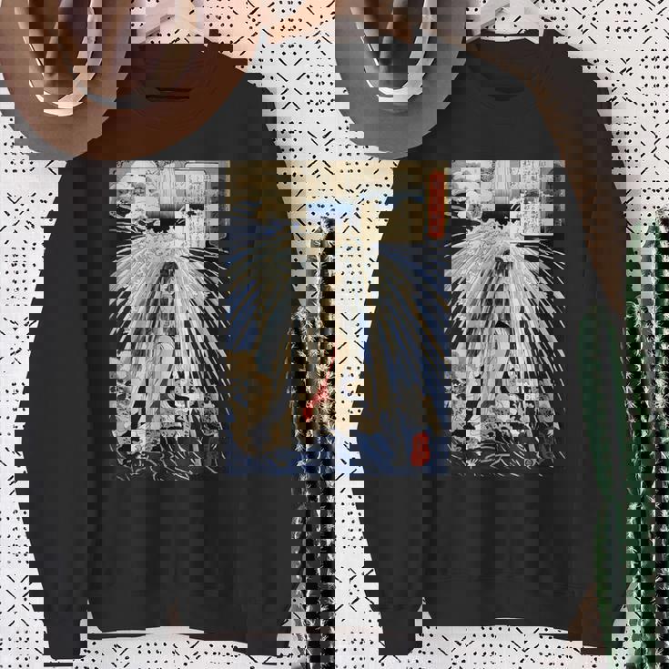 歌川国芳作 塔ノ沢の滝の下の初花 スウェットシャツ 年配の女性への贈り物