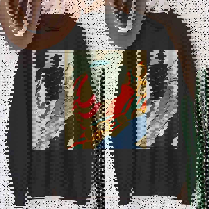 歌舞伎 かぶき 役者 日本美術 浮世絵 役者絵 名取春仙 七世松本幸四郎 梅王 スウェットシャツ 年配の女性への贈り物