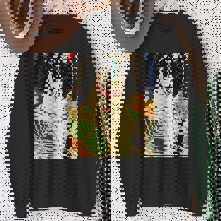 歌舞伎 かぶき 役者 日本美術 浮世絵 役者絵 名取春仙 六世坂東彦三郎 舎人松王丸 スウェットシャツ 年配の女性への贈り物