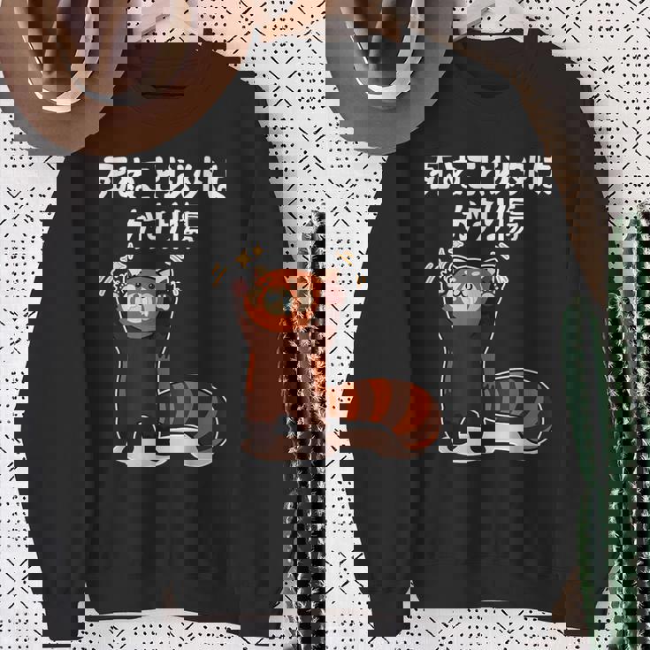 死ぬこと以外はかすり傷 レッサーパンダ 面白い 文字入り メンズ おもしろ 服 オリジナル おもしろグッズ 文字 スウェットシャツ 年配の女性への贈り物