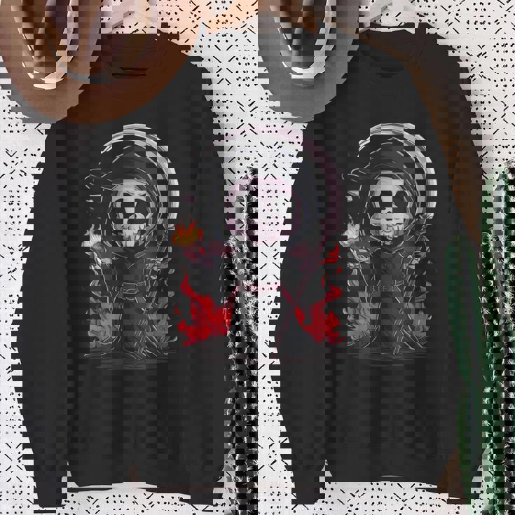 死神 スケルトン ハロウィン コスチューム 不気味 怖い スウェットシャツ 年配の女性への贈り物