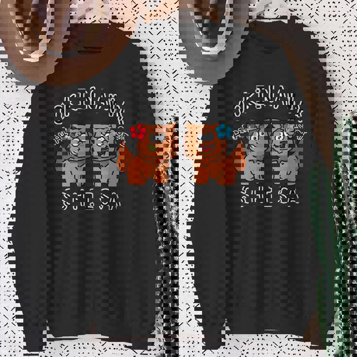 沖縄シーサーさん スウェットシャツ 年配の女性への贈り物