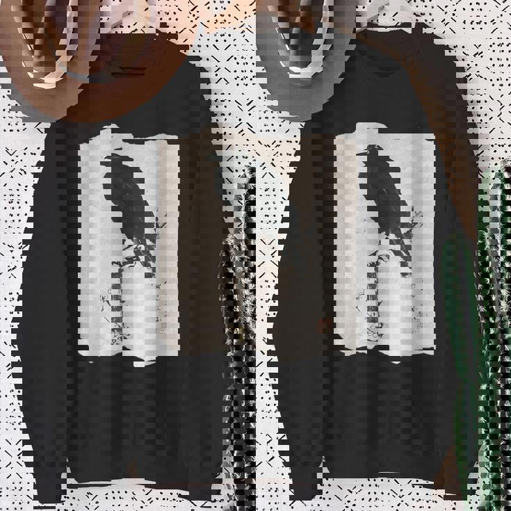 河鍋暁斎のカラス 浮世絵 日本画 日本文化 烏 スウェットシャツ 年配の女性への贈り物