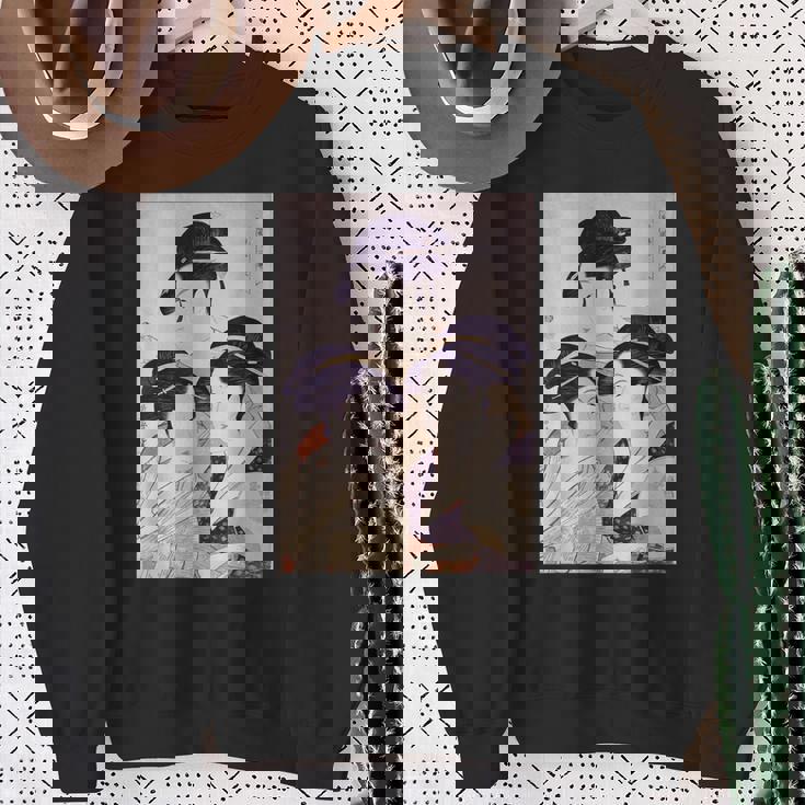 浮世絵 美人 ユーモア アート 絵 漢字 日本 スウェットシャツ 年配の女性への贈り物