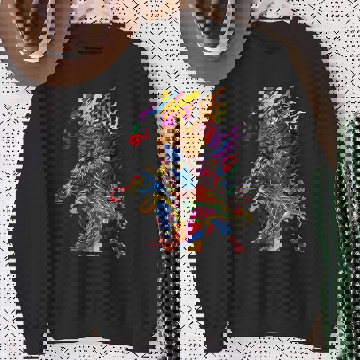 浮世絵シリーズ 踊る不動明王 スウェットシャツ 年配の女性への贈り物