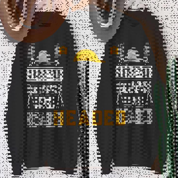 測量士 常に平常心 土地家屋調査士 土地家屋調査士 スウェットシャツ 年配の女性への贈り物