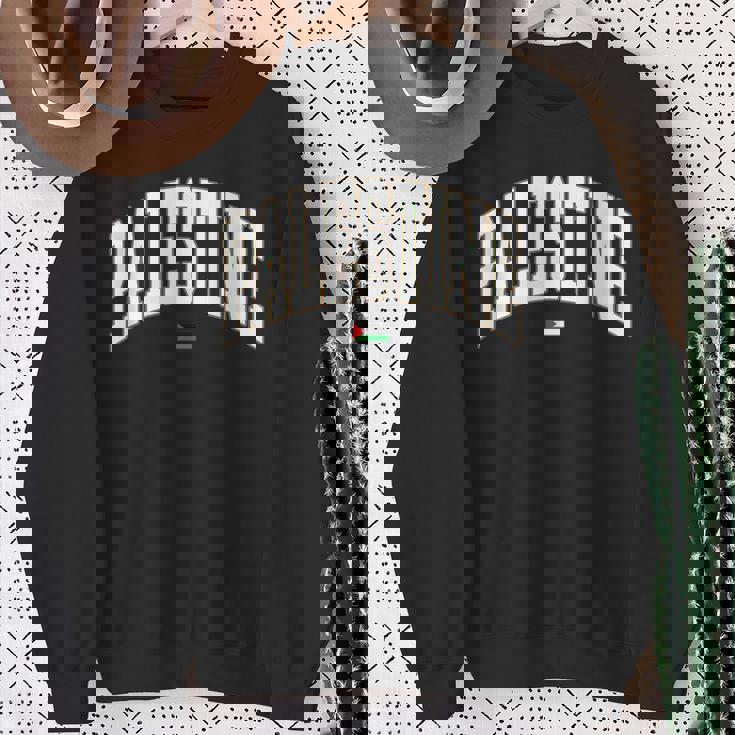 無料のパレスチナ大学代表チームフォント パレスチナの国旗を保存 スウェットシャツ 年配の女性への贈り物